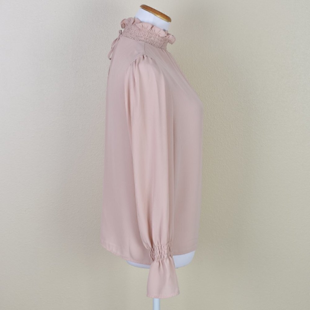 Vince Camuto Smocked Neck Blouse NEW - Picture 3 of 7